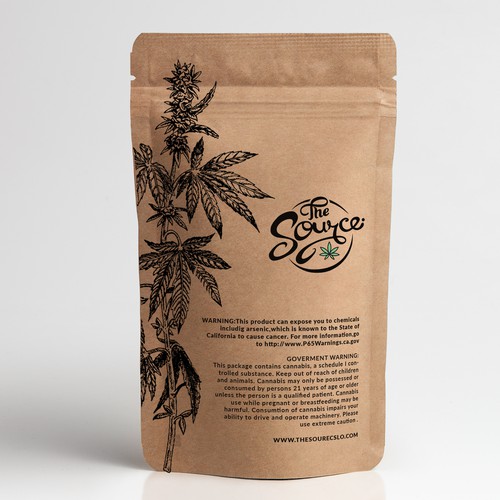 Cannabis Flower Bag Design Design by Sashkica