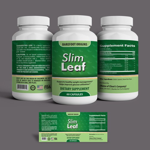 We need a powerful product label for our weight loss supplement, that our audience will love & buy Design by Design L@b