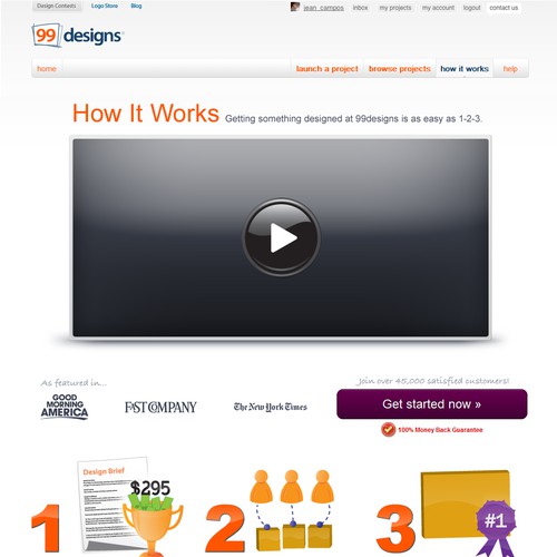 Redesign the “How it works” page for 99designs デザイン by jean_campos