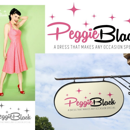 Create a captivating pinup logo design with a twist for Peggie Black Design by Maya984