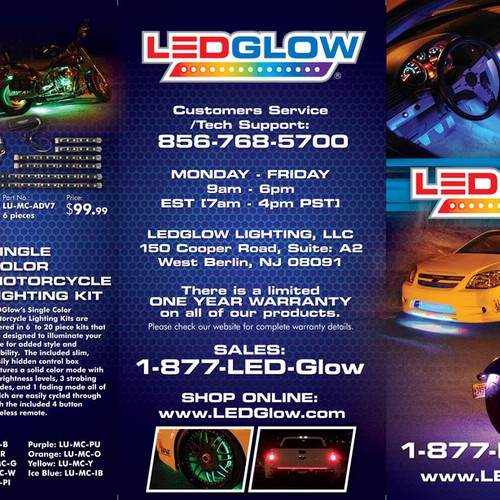 Design LEDGlow's New Trifold! Design by sercor80