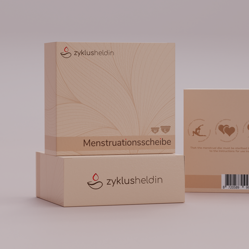 Create a premium, friendly and minimalistic packaging design for the female target group only. Design by podbara