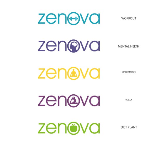 Zenova Logo: Revolutionary suite of health and wellness mobile apps Diseño de Sanjayarts123
