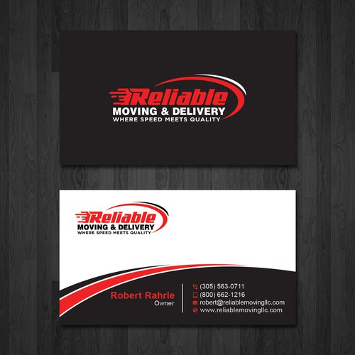 Business Card Design for Moving Company Diseño de Create_Point