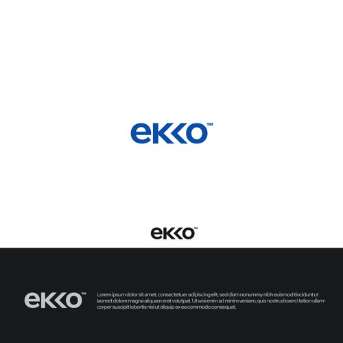 SIMPLE LOGO - ekko Letters then dm after Design by iz.