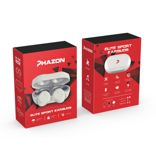 Wireless earbuds packaging box sleeve design Design por Reynaldo TahanZero