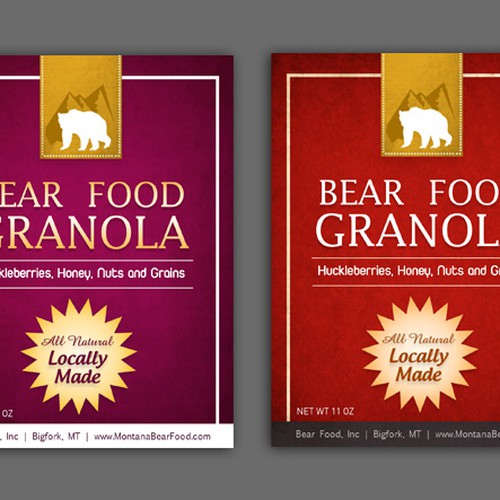 print or packaging design for Bear Food, Inc Réalisé par mille_design