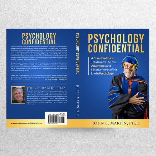 Cover for book on funny stories about a psychology professor's experiences with students and clients Design by Platinumedia