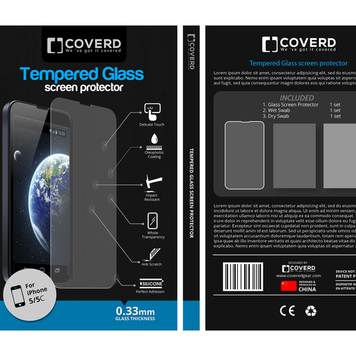 Design packing for Glass Screen Protector Design by Kwei-Kofi
