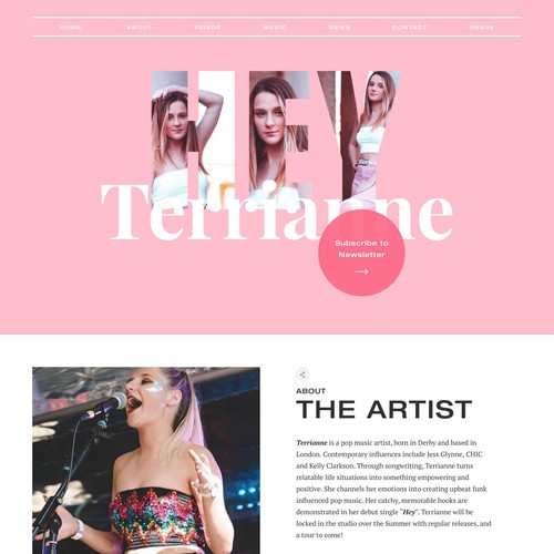 Design a website for artists of a London-based record label. Design by anushka1arta