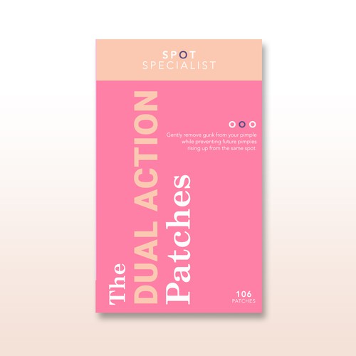 Pimple Patch PACKAGING to appeal to FEMALE BEAUTY user Design by ag16