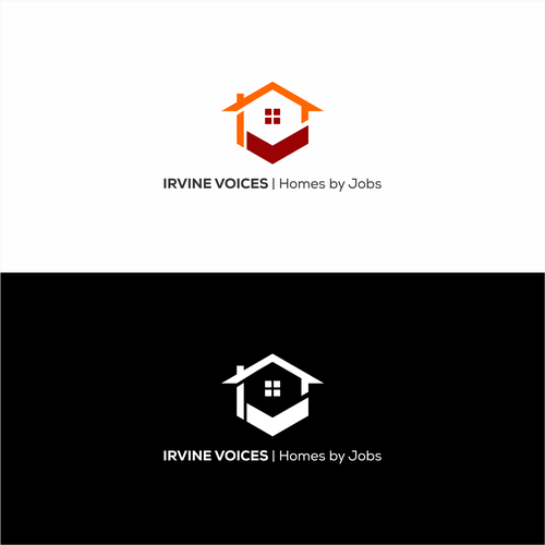 Irvine Voices - Homes for Jobs Logo Design by moncral