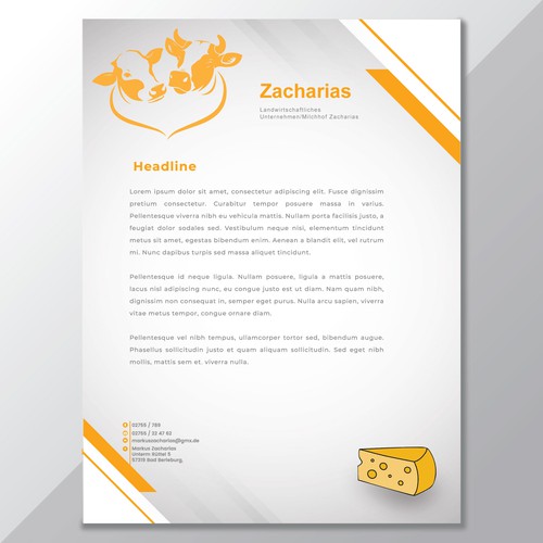 We need  letterhead design for our agricultural farm with production and sale of regional products Design by Raaza Aftab