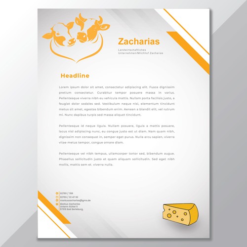 We need  letterhead design for our agricultural farm with production and sale of regional products Design by Raazaaftab