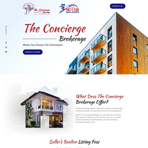 The concierge brokerage website Design by FuturisticBug