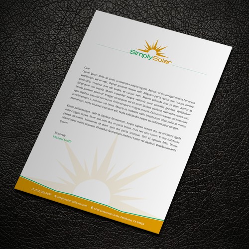 "Renewable Energy Company Letterhead" Design by ™SF_Design™