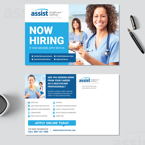 Redesign our Help Wanted Postcard! Design by vcreatived