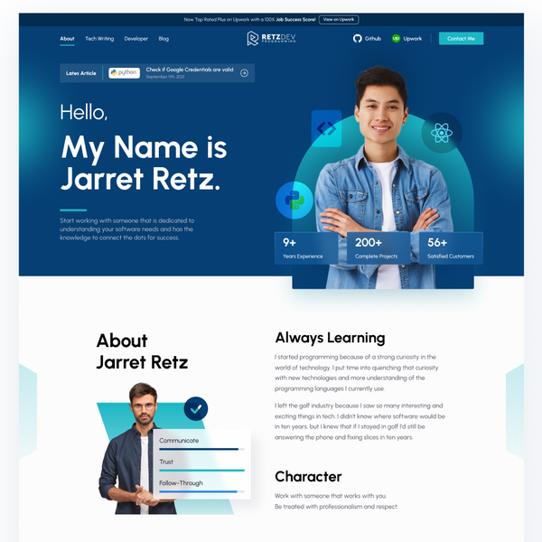 Design by yoki tyas titled "Freelancer Personal Web"