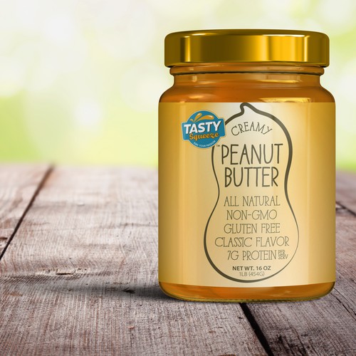 Create An Elegant & Classy Label For Peanut Butter Packaged in Jars