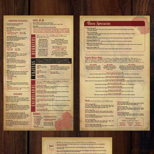 Design a New Menu for a Regional Mexican Restaurant Design by Moonlit Fox
