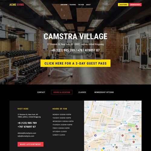 Design homepage and location page for Gym website Design by Claymind