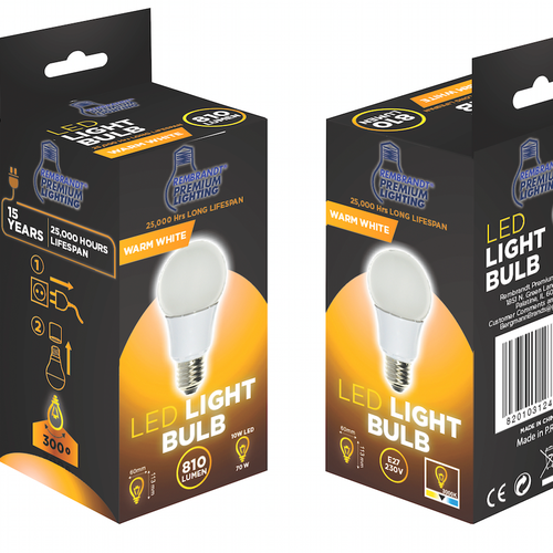 Download Design high end LED light bulb packaging for Rembrandt ...