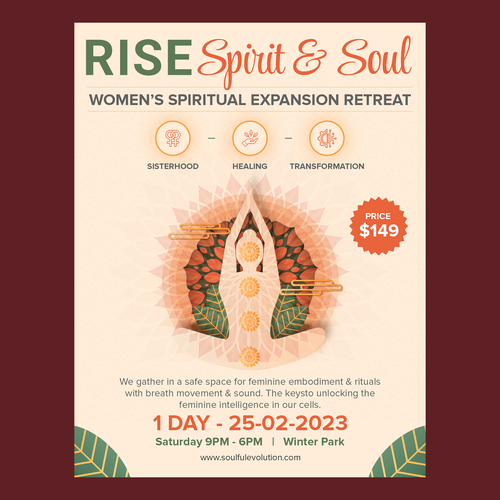 Spiritual Retreat Flyer Design by Kristycreations