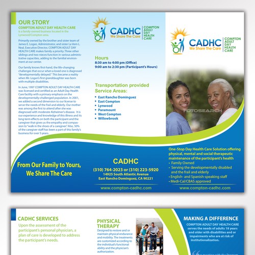Help Compton Adult Day Health Care with a new brochure design Design by Arttero