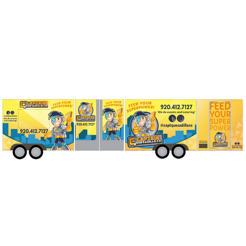 We need a fun, eye catching wrap for my food truck. Design by KristynJonesDesign
