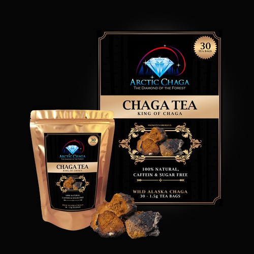 Arctic Chaga Label New Look Design von Jubert Emil