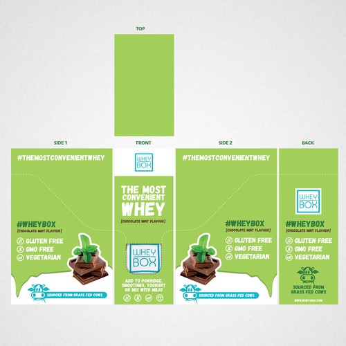 Design a retail case for our whey protein sachets Design by ikoniske™