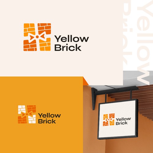 Yellow Brick Logo Design by web and graphics