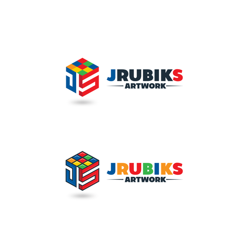 Puzzle together a Rubiks Cube Art business design! Design by Man632