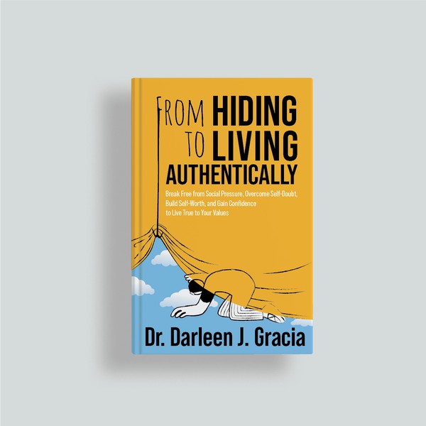 BOOK COVER - FROM HIDING TO LIVING AUTHENTICALLY