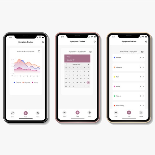 Symptom Tracker App Design von Black.vanilla