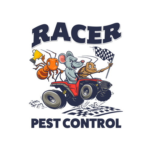 Design a cartoonish "Racing Pest at finish line" to promote our new pest control company Design by jagokandank