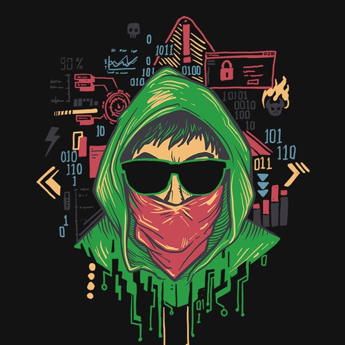 Shirtdesign "cybercrime" Design by -Z-