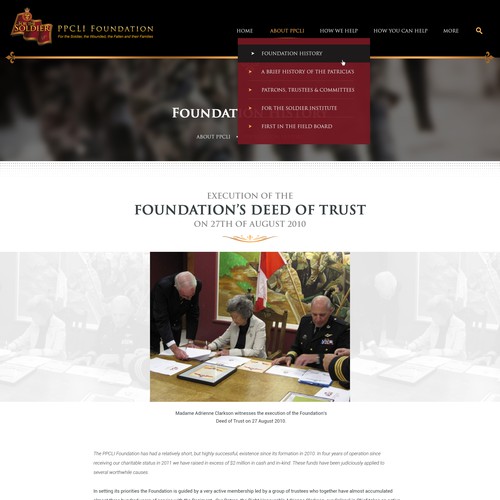 PPCLI Foundation website Design von Infinityデザイナー