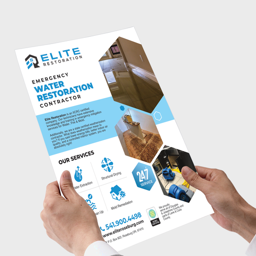 Emergency Water Restoration Flyer Design by Adi Azudin