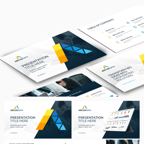 Arcus Data Corporate Powerpoint Template Design by Auf Hidayat