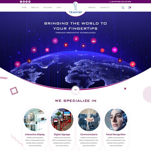 Technology Solutions Provider Website Design Framework Design by OMGuys™