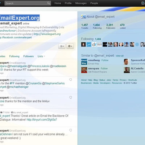 EmailExpert.org Twitter Background Diseño de cana