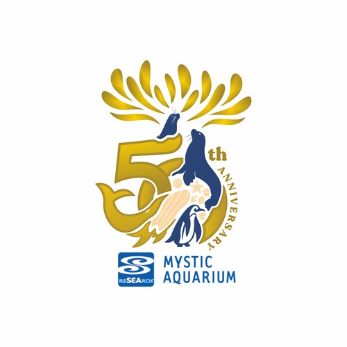 Mystic Aquarium Needs Special logo for 50th Year Anniversary Diseño de wIDEwork