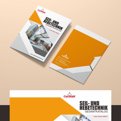 Cover page and back page DIN A4 industrial catalog as standard layout for catalogs Diseño de nng