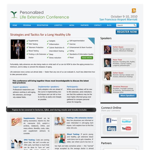 Life Extension Conference website