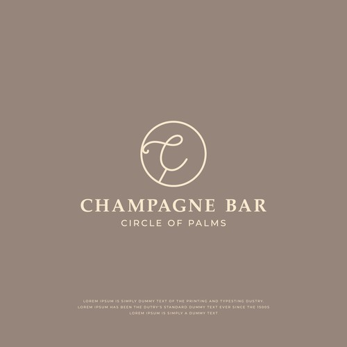 Luxury and modern Champagne Bar logo Design von Roadpen