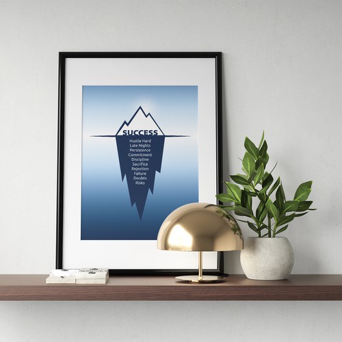 Design a variation of the "Iceberg Success" poster Design by OLLI G