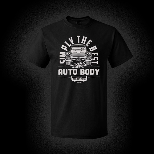 fun, hip, eye-catching T shirt for an AUTO BODY SHOP デザイン by G-3