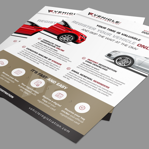 One-Page Flyer for VehicleRegistration.com Design by Adi Azudin