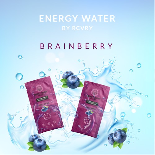 Energy water powder Sachets Design by yayaprojekt